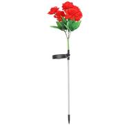 ABOOFAN 7-Head Rose Solar Power Garden Lights Outdoor Decorative Flower Solar Stake Lamp for Pathway Patio Waterproof Simulation Lantern Creative Design for Lawn and Yard