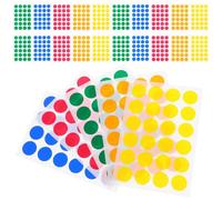 ABOOFAN 720pcs Self-Adhesive Colored Circular Dot Stickers, 2cm Round Coding Labels for Paper Crafts and Scrapbooking, 5 Colors Assorted Navy Sky Tangerine Sunflower, Office and School Use