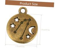 ABOOFAN 72pcs Zodiac Charms Alloy Pendants for Necklace Bracelet DIY Jewelry Making Hollow Star Sign Pendants for Earrings Metal Zodiac Accessories for Women and Vintage Blue Tone