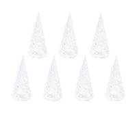 ABOOFAN 7pcs Acrylic Christmas Tree Ornaments LED Night Lights Holiday Decorative Lights Handmade Frosted Christmas Tree Design Tabletop Decoration for Mantel