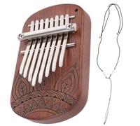 ABOOFAN 8-Key Wooden Kalimba Thumb Piano Mini Finger Piano with Patterned Surface, Small Portable Music Instrument for Beginners and Travel