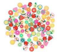 ABOOFAN 80Pcs Mixed DIY Clay Beads Flat Fruit Shape Polymer Beads for Bracelet Necklace Jewelry Making Craft Supplies Skin-Friendly for Adults
