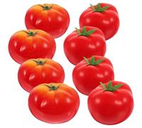 ABOOFAN 8Pcs Artificial Tomato Models 2 Styles Realistic Tomato Ornaments for Display or Craft, Decorative Simulation Vegetable Models for Shop Window Display, School Education (Foam+Plastic)