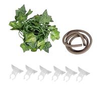 ABOOFAN 8pcs Bendable Reptile Vines with Suction Cups Flexible Simulation Plant Rattan for Terrarium Landscaping Suitable for Bearded Dragons Geckos Snakes and Arboreal Pets
