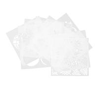 ABOOFAN 8pcs Drawing Templates Set Hollow-out Painting Stencils for Chalkboard Art DIY Mixed Style Drawing Tools for ’s Crafts