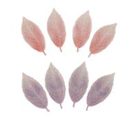 ABOOFAN 8pcs Embroidered Gradient Leaf Hair Clips Hair Holder Grips for Bangs Styling Purple and Pink Ombre Side for Women and