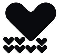ABOOFAN 8pcs Heart Shape Household Rug Tape Non Slip Rug Stickers with Sturdy Pu Material and Easy to Carry Design, Suitable for Tile Floor and Floor Types