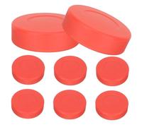 ABOOFAN 8pcs Matte PVC Floor Hockey Pucks Indoor Gym Training Equipment Non-reflective Anti-glare Flat Pucks for Practice and Floor Game