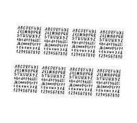 ABOOFAN 8pcs Self Adhesive Labels Kit Alphabet Letters Numbers Vinyl Stickers for Mailbox Signs Decorative Outdoor Indoor Use
