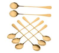 ABOOFAN 8pcs Stainless Steel Coffee Spoons Long Handle Metal Drink Stirrers for Espresso Cappuccino Tea and Desserts Rust Resistant Polished Surface and Stylish