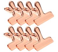 ABOOFAN 8Pcs Stainless Steel Food Sealing Clips Reusable Snack Bag Sealer for Chips Bread and Grains Fresh Keeping Tool for Kitchen Organization
