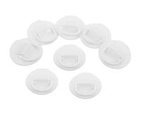 ABOOFAN 8pcs White D-Ring Patch Set for Inflatable Paddle Boards and Kayaks, PVC D-Shaped Buckles with Heavy-Duty Marine Oar Holder Clips, Paddle Board Buoy Clamp Accessories for Stand-Up