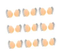 ABOOFAN 9Pair Silicone Eyelid Replacement for Eyelash Extension Mannequin Removable Realistic Practice Eyelids with Dense Natural Volume for Lash Technician Training