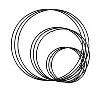ABOOFAN 9pcs Black Metal Hoops DIY Dreamcatcher Rings, 100mm 150mm 200mm Macrame Rings for Wreath Making and Craft Decorations, Wedding Floral Hoop Frames Set for Home and Event Crafting