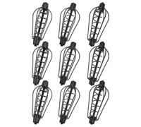 ABOOFAN 9pcs Electroplated Carp Bait Holder Weighted Fishing Feeder Baskets for Long Distance Casting Portable Outdoor Lure Cage for Coarse Fish