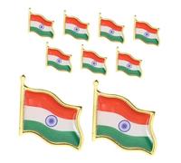ABOOFAN 9pcs India Flag Brooch Pin: Decorative Metal Badges For Formal Wear - National Flag Lapel Pins For Suit Tie Hat And Scarf