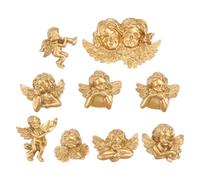 ABOOFAN 9pcs Retro Angel Resin Patches Decorative DIY Adornments Non-Fading Mixed Style Accessories for Art and Craft Projects with Environmental Protection Materials