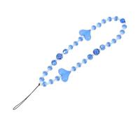 ABOOFAN Acrylic Beaded Phone Chain Decorative Strap with Heart Charm Lightweight Anti-slip Phone Hanging Decor for Cameras Easy Attach Detach Gift for Women