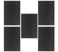 ABOOFAN Acrylic Sheet with Superb Flatness and Smooth Cutting Edges 5pcs 2mm Thick Black Versatile Crafting Surface for Sign Material and Engraving Plastic Sheet, for Wedding Decorations