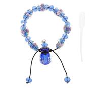 ABOOFAN Adjustable Aromatherapy Bracelet with Mini Essential Oil Bottle | Glass Crystal Charm, Stylish Daily Wear for Office Workers and Commuting, Discreet Scent Accessory
