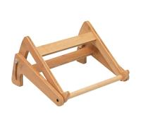 ABOOFAN Adjustable Laptop Stand with Non-slip Ergonomic Design and Hollow Structure, Beige Plastic Material, Height Adjustable Computer Riser for Desk Use, Gift for Birthdays