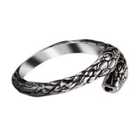 ABOOFAN Adjustable Vintage Snake Ring for Men Women Punk Gothic Finger Ring with Open Design Unique Grunge Style Fashion Jewelry for Halloween Party and Daily Wear