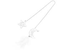 ABOOFAN Alloy Star and Moon Dream Catcher Car Ornament Fade Resistant Rearview Mirror Pendant Elegant Hanging Accessory for Vehicle Interior Decoration Friends and Family
