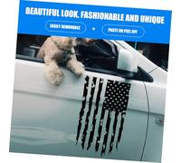 ABOOFAN American Flag Car Body Sticker Patriotic Adhesive Decal for Truck SUV Black Easy Peel and Remove Car Door Hood Decoration