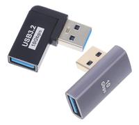 ABOOFAN Angled USB Adapter for Laptop Connection and High Hardness Abs Material 2pcs USB 3.0 with Upward Bending Design Fast Data Transfer