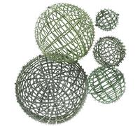 ABOOFAN Artificial Flower Plant Topiary Ball Support 10 Inch Grass Ball Rack Decorative Flower Arrangement Holder for Wedding Garden Home
