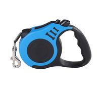 ABOOFAN Automatic Retractable Dog Leash for Pets and Puppies, 5 Meter Long Blue Nylon Lead with Sturdy Alloy Handle, Tear and Wear Resistant, for Walking and Training