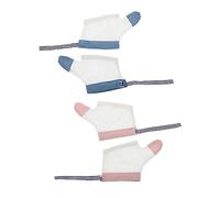 ABOOFAN Baby Finger Sucking Corrector Gloves Infant Thumb Sucking Guard for Boys and Girls Adjustable Soft Cotton for Boys and Girls 2 Pairs with Striped Design for Newborn Care