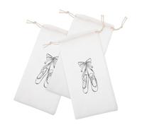 ABOOFAN Ballet Shoe Bag Drawstring Cotton Pouch 3pcs Set for Women and Girls Dance Shoe Storage Carrier Ballet Accessories for Travel and Studio