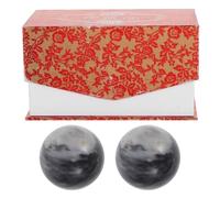 ABOOFAN Baoding Balls 5cm Jade 2pcs for Hand Exercise and Stress Reduction Ergonomic Handball Shape with Box, Versatile Use for Fitness and Meditation