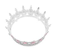 ABOOFAN Baroque Rhinestone Bridal Headband Crown with Water Drop Crystals Lightweight Handmade Wedding Hair Accessory for Bride Tiara for Birthday and Costume Events