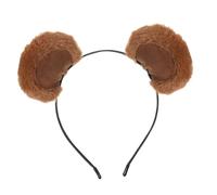 ABOOFAN Bear Ears Headband Animal Costume Accessory for Cosplay Parties and Face Washing Comfortable Lightweight Cute Design with Fuzzy Bear Ears for Fun Loving Friends