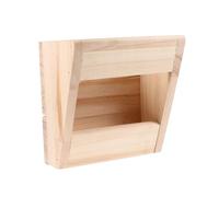 ABOOFAN Beige Wooden Feeder Rack Grass Rack Rabbit Grass Feeder for Guinea Pigs and Chinchillas Sturdy Pet Supply for Keeping and Other Foods Safe