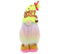 ABOOFAN Birthday Gnome Doll Tabletop Decor Faceless Plush Ornament with Yellow Hat Collectible Elf Doll for Home Decoration and Birthday