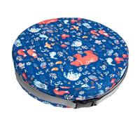 ABOOFAN Booster Seat Cushion for Dining Chair Round Seat Pad with High-Density Sponge Washable Cover and Straps for Stable Comfortable Mealtime Seating