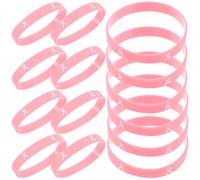 ABOOFAN Bracelets with Smooth and Shiny Surface 20pcs Breast Cancer Awareness Pink Silicone with Easy to Wear Wristbands and Cancer Support and Health Awareness for Cancer Support Health