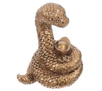 ABOOFAN Brass Snake Figurine Zodiac Animal Statue Miniature Home Decor for Spaces Unique Artistic Touch for Desks and Shelves Brass Material