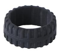 ABOOFAN Breathable Black Silicone Ring for Men Sports Finger Ring Tire Pattern, Safe for Profession, for Firemen and Nursing, Comfortable Wedding Band for Work Hands