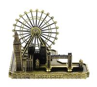 ABOOFAN Bronze London Eye Bridge UK Model Figurine Retro Metal Statue Figurine Vintage Home Decor England Desktop Decoration London Souvenirs