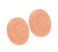 ABOOFAN Brown Sugar Keeper Disc 2pcs Terracotta Reusable Sugar Softening Disk Food Moisture Absorber for Kitchen Storage Containers Home Bakery Use