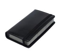 ABOOFAN Business Cards Organizer Box in PU Leather with Elastic Band for Office Desk and Networking Events