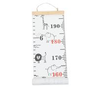 ABOOFAN Canvas Growth Chart for Boys and Girls Room, Hanging Height Measurement Wall Decor with Removable Ruler, Pine Frame, No Fading, Nursery Height Chart
