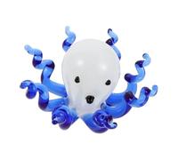 ABOOFAN Captivating Glass Octopus Figurine Animal Ornament for Desktop and Aquarium Handcrafted Seaside Decor Statue Symbolizing Wisdom Gift for Home and Office Display
