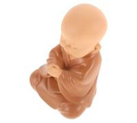 ABOOFAN Car Buddha Statue Monk Figurine Resin Khaki Dashboard Decoration Universal Compatibility for Car, Home and Shelves for Men Women Zen-inspired Design