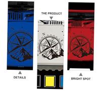 ABOOFAN Car Decal Mountain Compass Sticker Decorative Badge for Hood Door Body Vehicle Motorcycle Laptop Refrigerator Home Decor Black