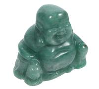 ABOOFAN Carved Buddha Sculpture Statue Desktop Buddha Statue Green Miniature Home Decor for Rooms and Home Entrances Smooth Surface and Craftsmanship